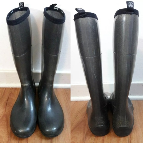 Kamik Black Tall Waterproof Rain/Snow Boots Size 8 - Picture 4 of 8